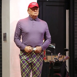 Usa 2020, Madame Tussauds, Trump golfista (Photo by Jonathan Brady/PA Images via Getty Images)